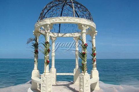 Large Outdoor Garden Marble Pavilion for Wedding Decoration for Sale MOKK-455