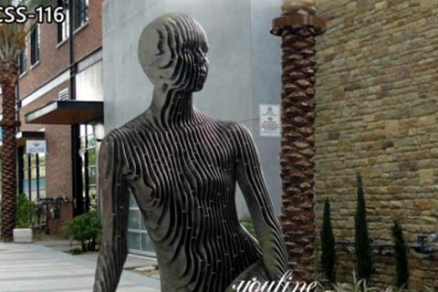 Custom Life-size Abstract Stainless Steel Disappear Sculpture For Sale CSS-116