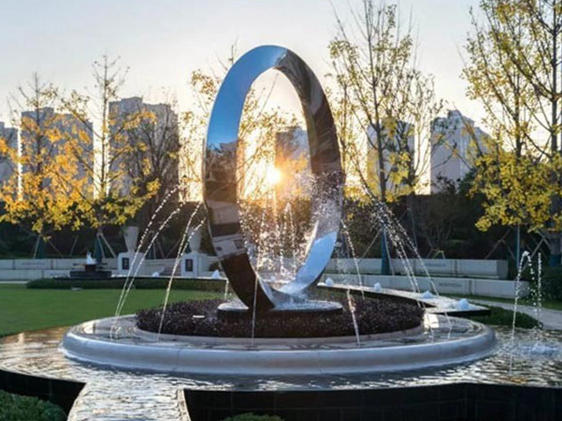 Stunning and Unique Stainless Steel Water Feature Fountain