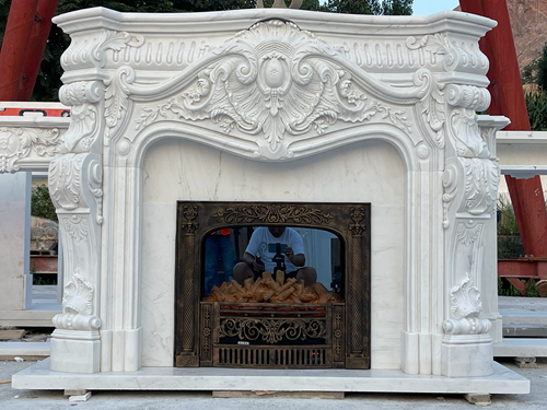 Limited Time Promotion of High Quality Marble Fireplace Mantel in Stock