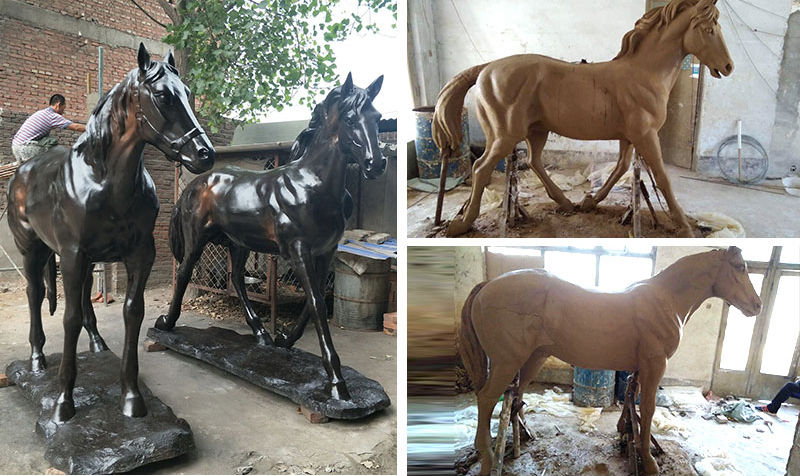 Large American Horse Bronze Sculpture