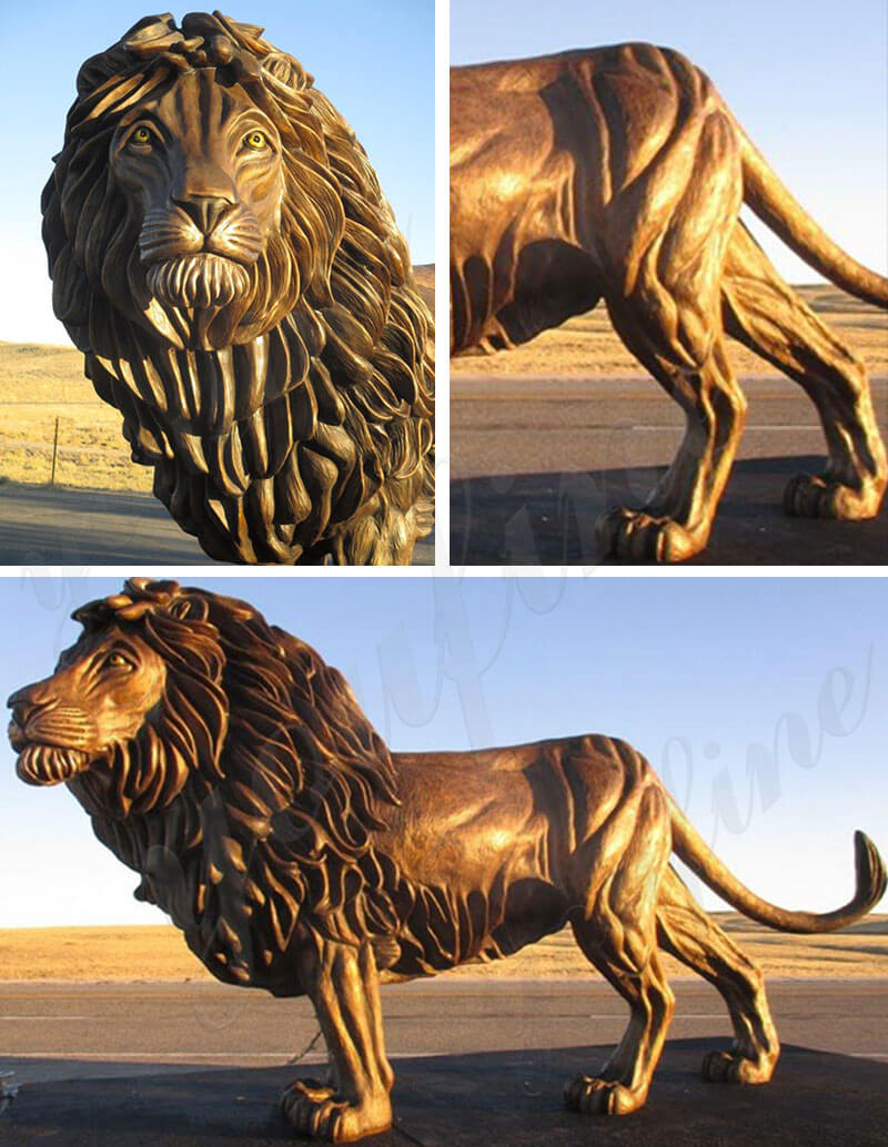 bronze lion for garden