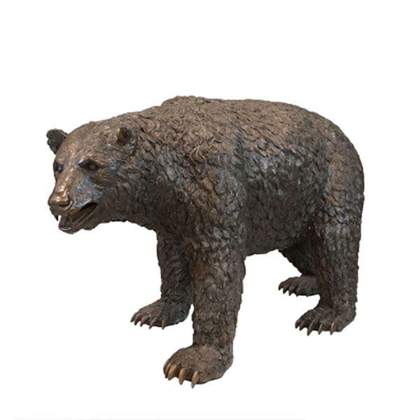  Large Bronze Black Bear Sculpture