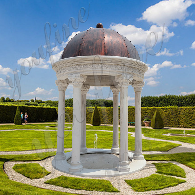 Antique Marble Gazebo Outdoor Garden Decor 