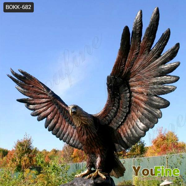 High Quality Outdoor Decoration Bronze Eagle Sculpture for Sale Bokk-682