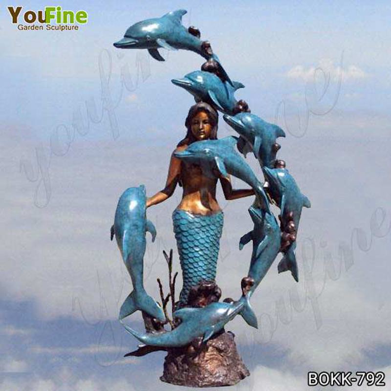 bronze mermaid sculpture