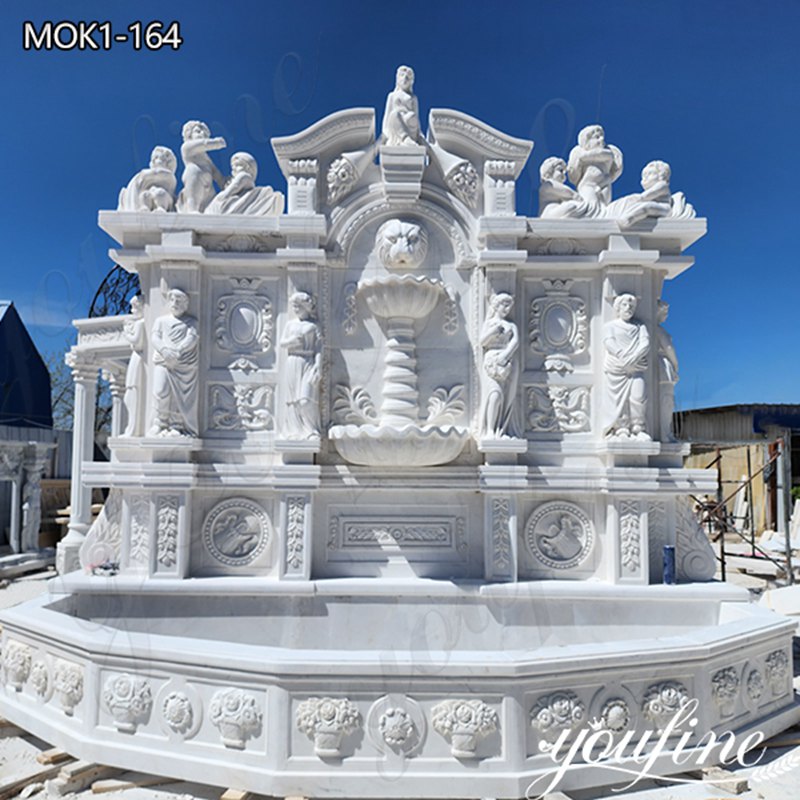Large White Statue Wall Fountain Outdoor for Outdoor