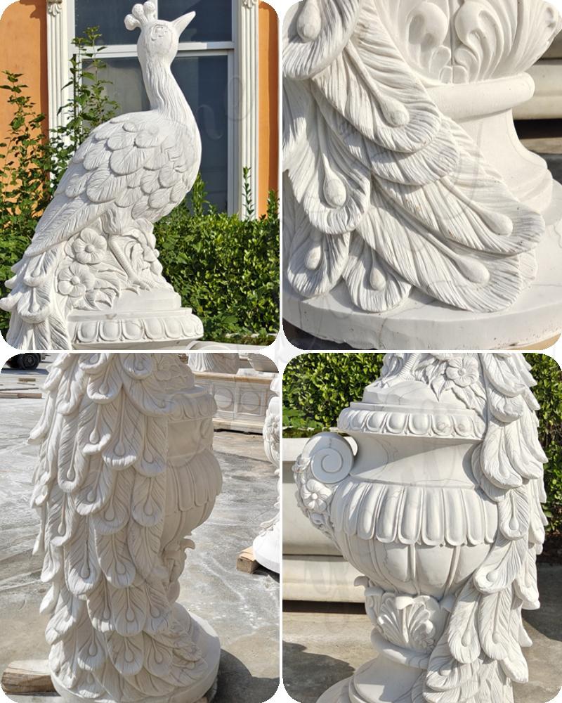 Marble peacock statue -YouFine
