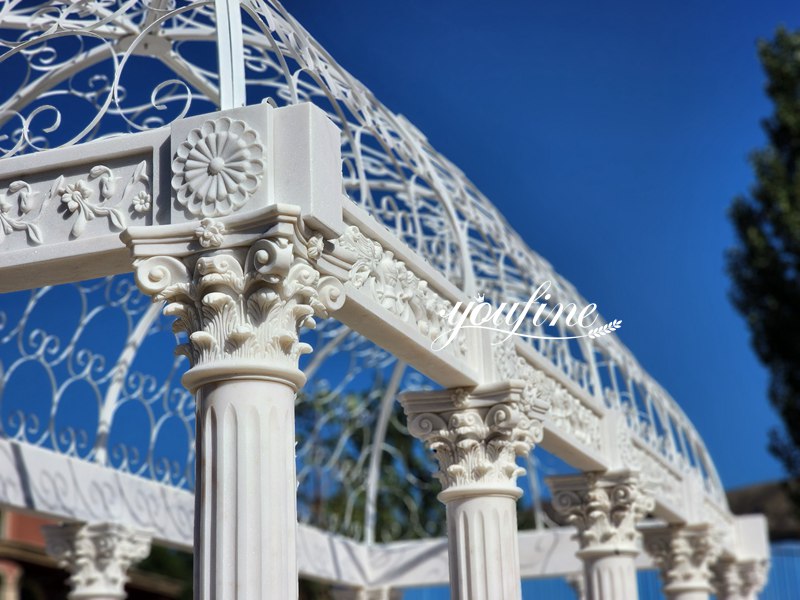 White marble gazebo-Factory Supplier