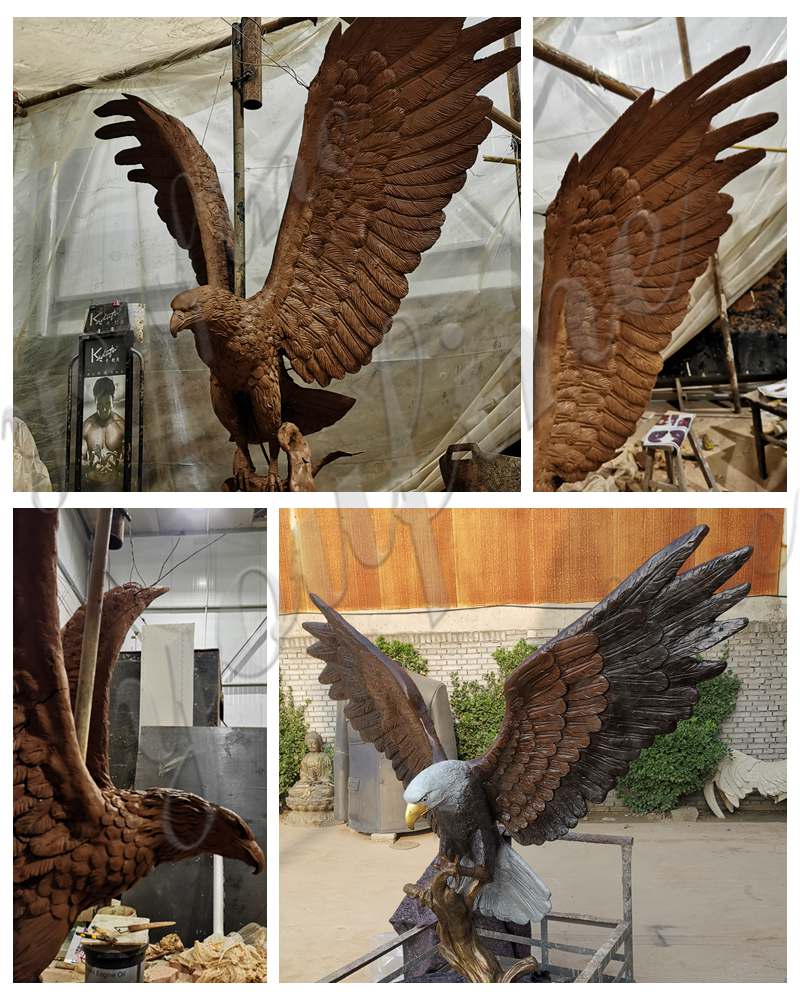 antique bronze eagle statue-Factory Supplier