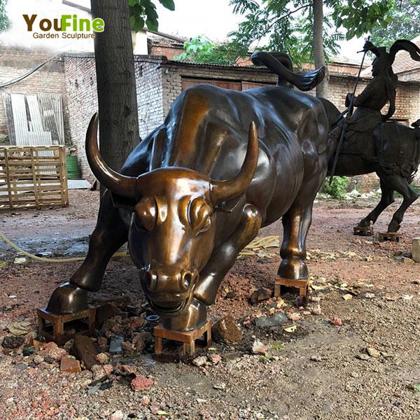 High Quality Wall Street Bronze Bull Sculpture for Sale BOKK-660