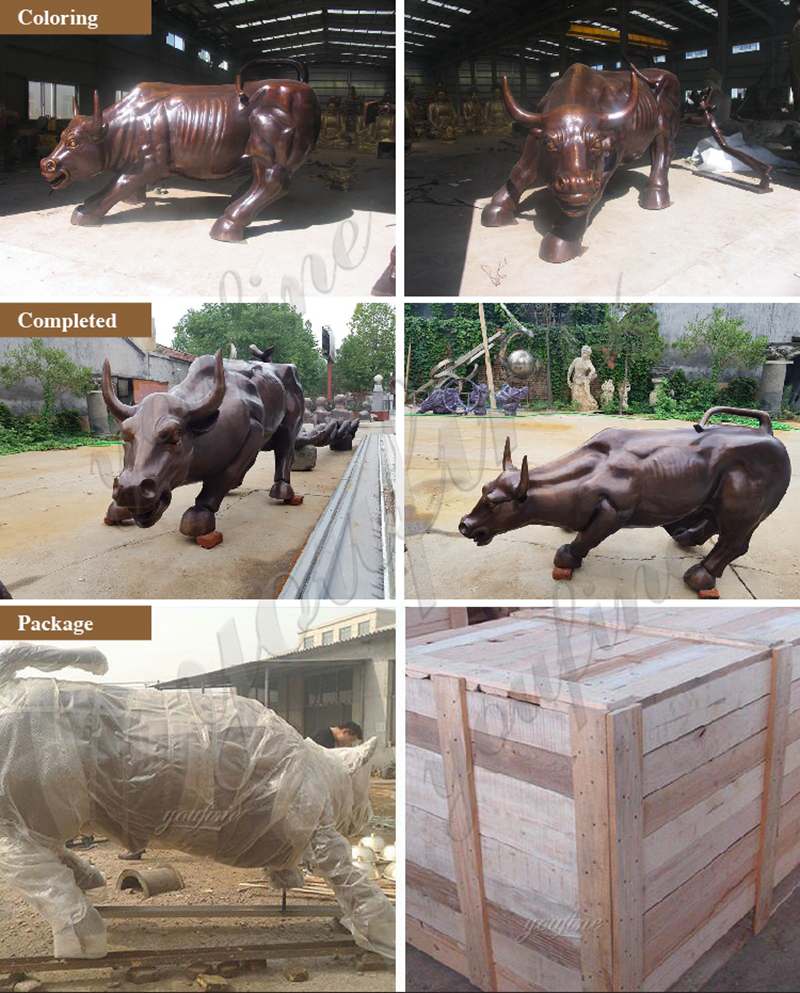 Outdoor Garden Large Bronze Bull Sculpture for Sale BOKK-791