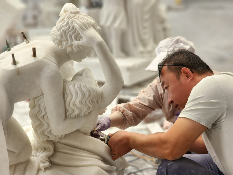 marble figure sculpture carving