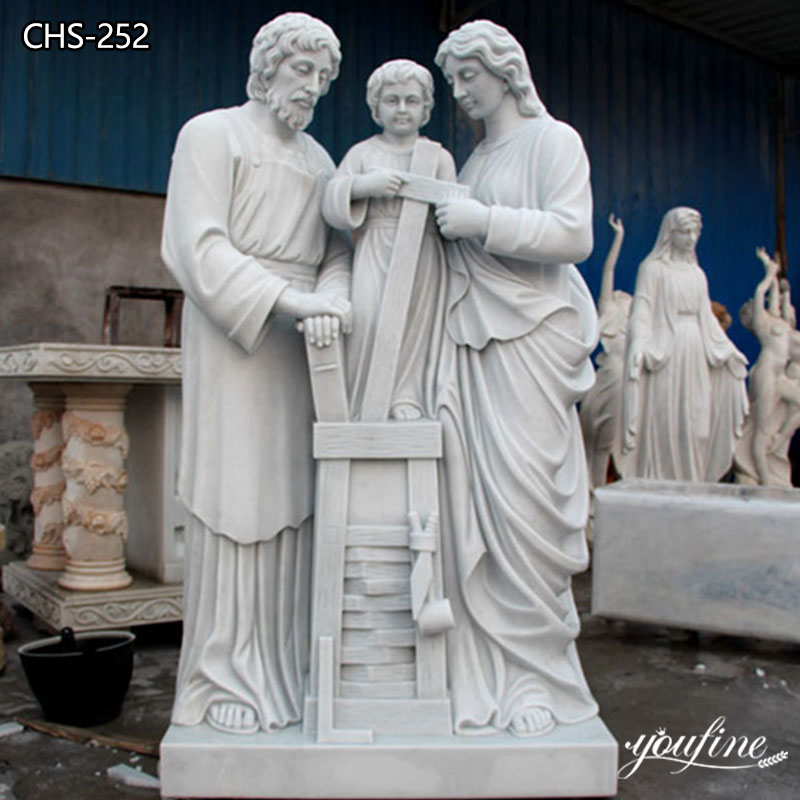 Outdoor Marble Holy Family Statue Catholic Decor Factory Supplier 