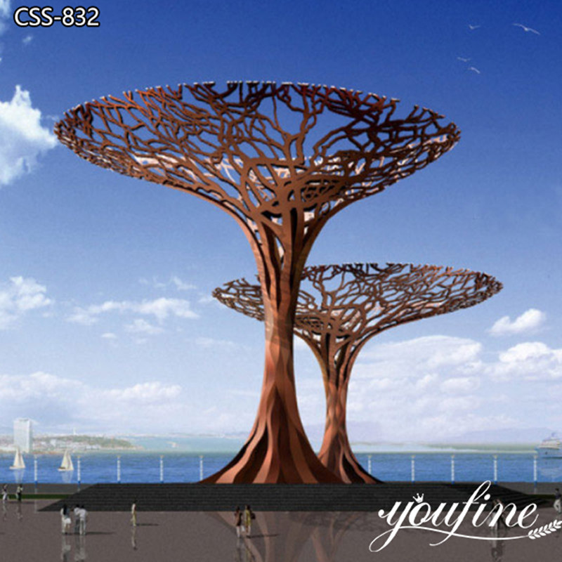 metal tree outdoor sculpture -Factory Supplier