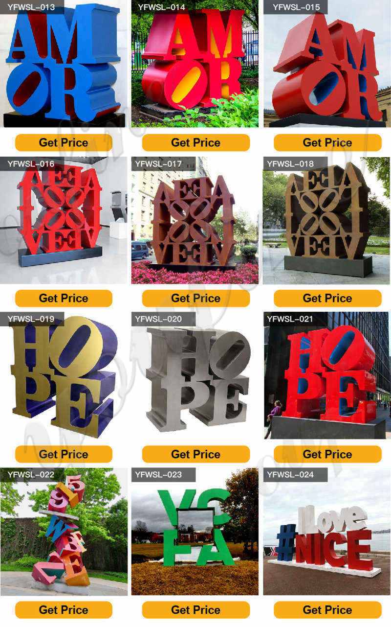 robert indiana letter sculpture replica -YouFine Sculpture