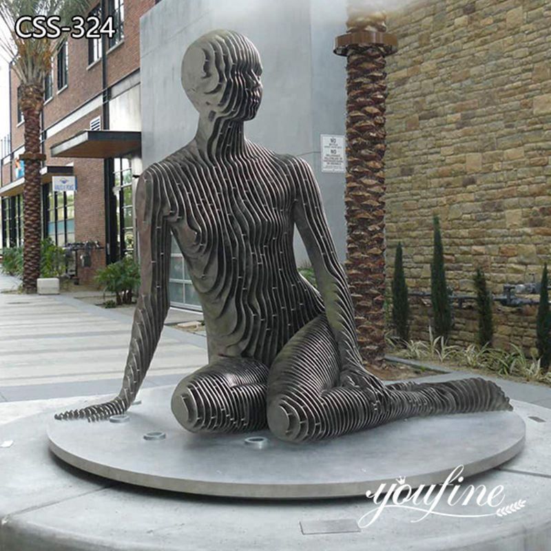 stainless steel disappear sculpture-YouFine Sculpture