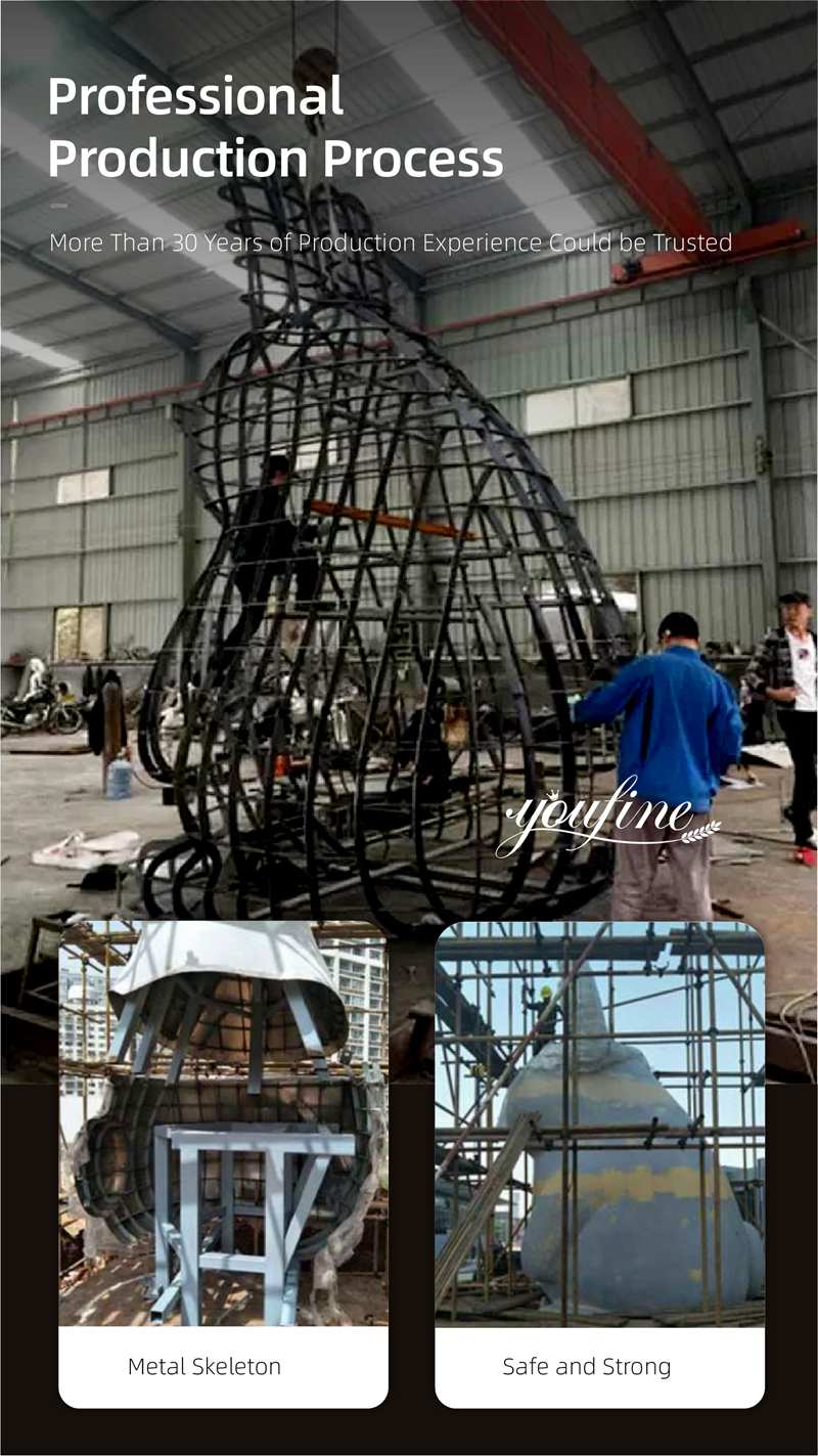  production process of stainless steel rabbit sculpture