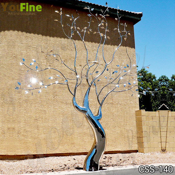 High Quality Abstract Stainless Steel Tree Sculpture for Sale CSS-140