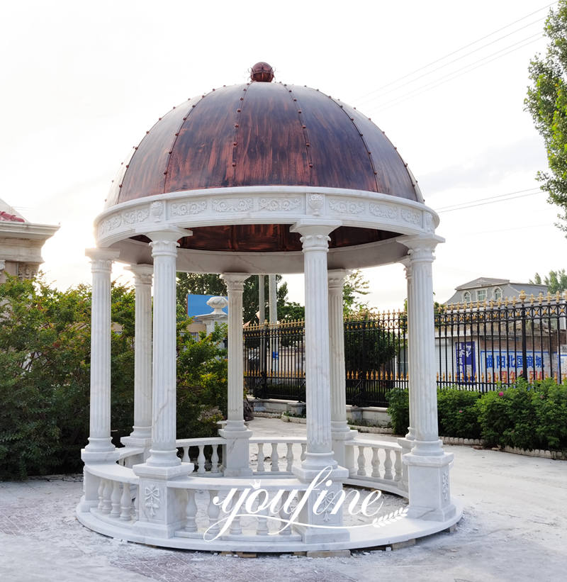 white marble gazebo1-Factory Supplier