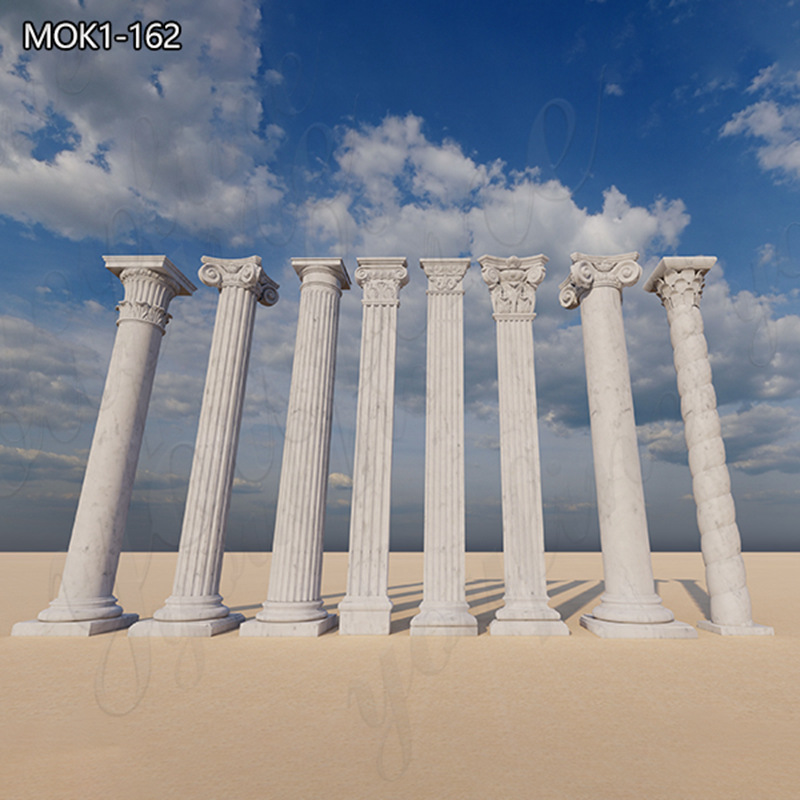 white marble roman column -YouFine
