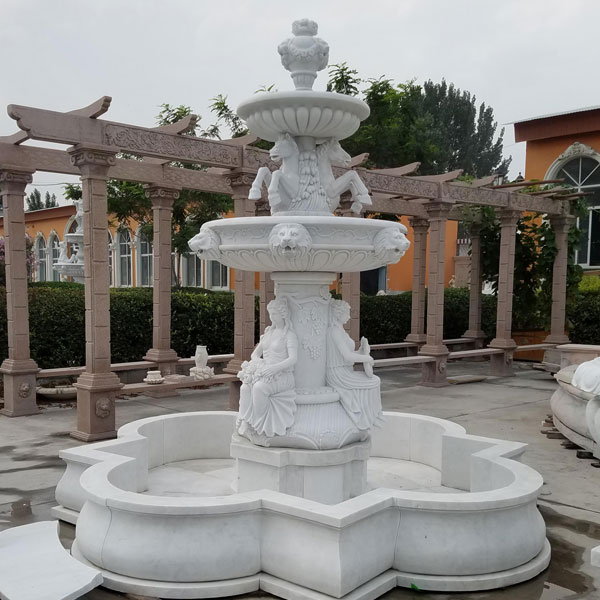 Marble Animal Fountain with Horse