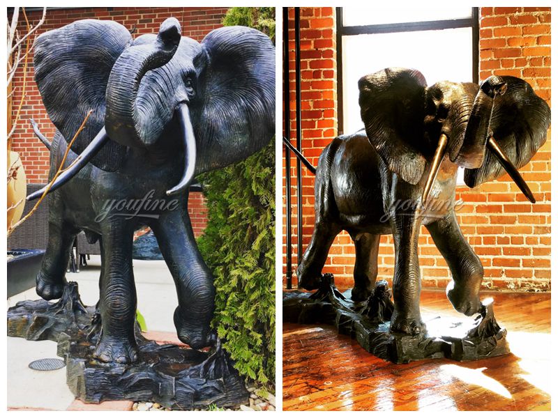 Outdoor Giant Animal Bronze Sculpture Elephant Bronze Sculpture for Sale