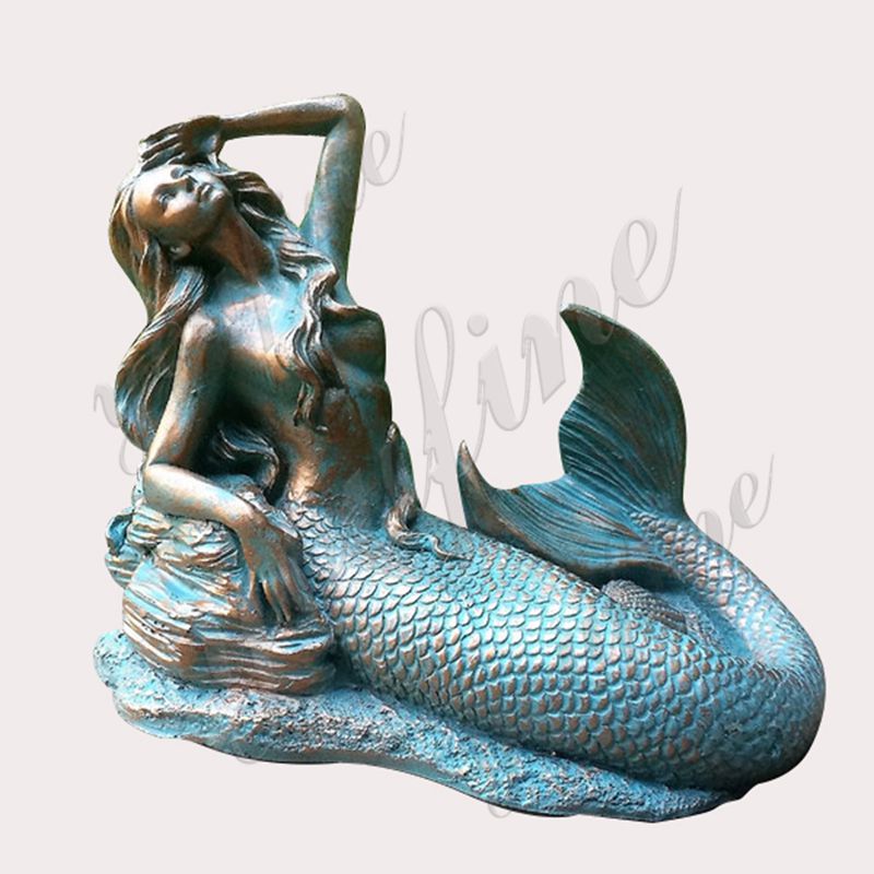 Decorative Outdoor Life Size Bronze Mermaid Statue for Sale MOKK-706