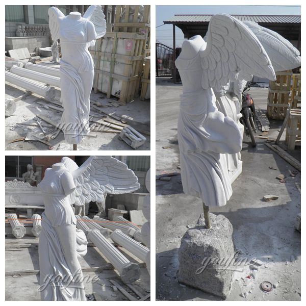 White Marble Victory Goddess Sculpture