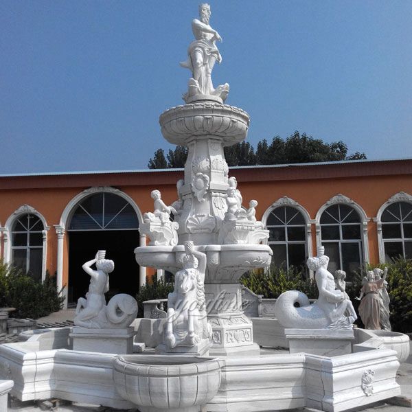 Outdoor Layered Neptune Marble Fountain