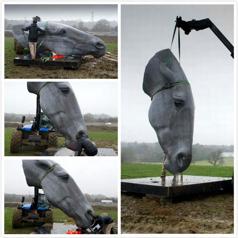 Bronze Horse Head Sculpture