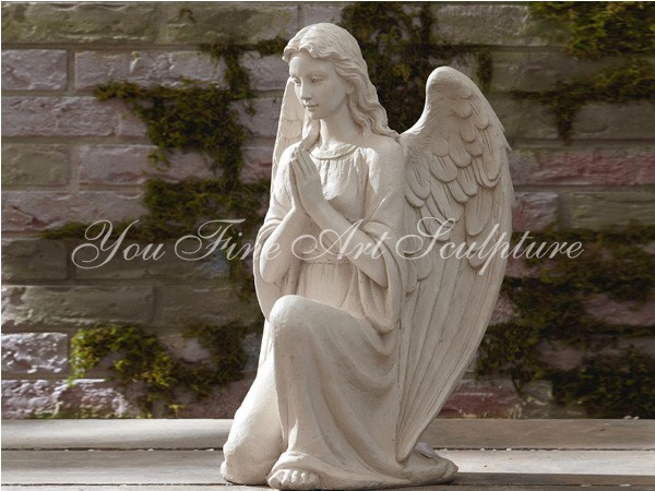 chinese stone carving marble angels statues for cemeteries