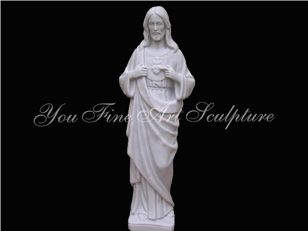 Hand Carved Stone Marble Life Size Juses Statue Religious Carving