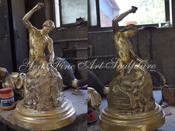 Famous Casting Bronze Sculpture of Self-Made Man