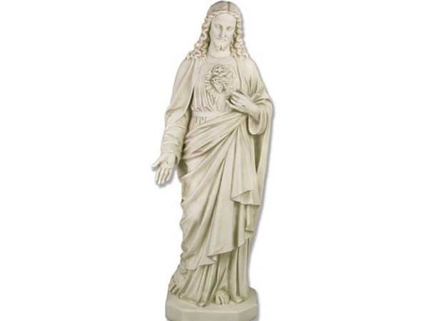 New products large christian jesus marble statues opening the arm