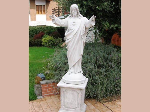 Hand Carved white marble Jesus statue