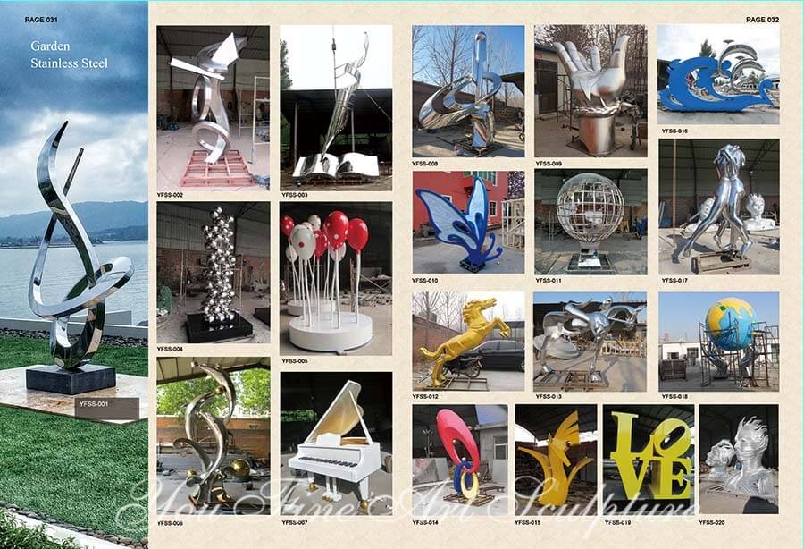 Professional marble sculpture, stainless steel sculpture, bronze sculpture factory