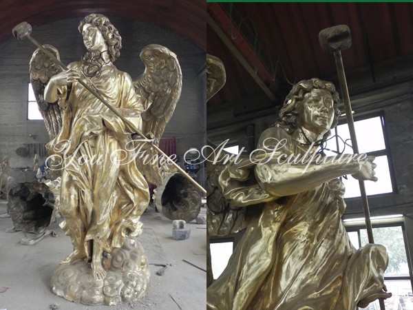 Large garden christian bronze angel statues